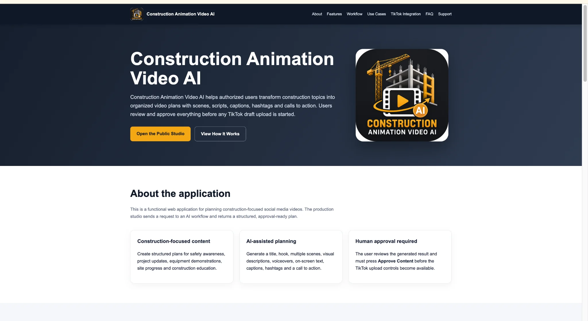 Public application and trust information